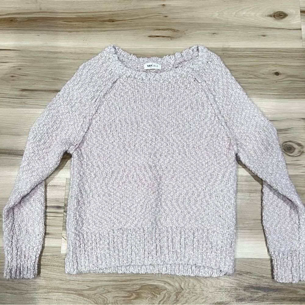 Yes Lola Light Pink Fuzzy Soft Sweatshirt Women’s XS